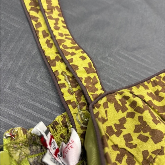 R&K Originals Sundress Sleeveless Spaghetti Strap Mini Green & Brown Size 6P - Picture 6 of 8